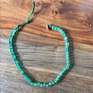 Green Beaded choker necklace